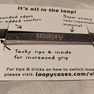 brand new rose gold sparkle clear loop